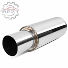 2.25" Inlet Straight-through Exhaust Muffler 3" Diagonal Tip Round 14.7" Length New. Price: $34.65.