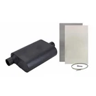 Welded Chamber Muffler, Offset Inlet W/shield, 2-1/4 Inch New. Price: $109.99.