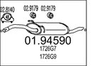 Mts 01.94590 Rear Muffler For Citro N, Fiat, Peugeot Neu. Price: $81.00.
