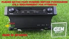 13-16 Lexus IS250 IS350 Radio Receiver Cd Player 86140-53021 Oem P10463 Used. Price: $414.90.