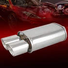 Dual Double-wall Slant Tip Muffler Oval Spun-lock Tank For Toyota Vw Polished New. Price: $809.06.