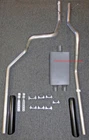 Mandrel Bent Dual Exhaust W/ Cherry Bomb Vortex Fits 03-05 Dodge Ram Hemi New. Price: $259.95.
