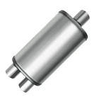 Universal Oval Exhaust Muffler Center 2.25" Inlet To Dual Outlet New. Price: $63.81.
