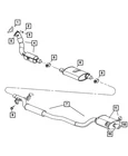 Genuine Mopar Exhaust Muffler 4809661AH New. Price: $322.81.