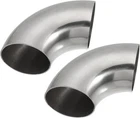 Autohaux 2PCS Od Inch 90 Degree 1.2MM Thickness 2", Silver Tone New. Price: $13.76.