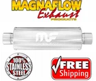 Magnaflow 10426 Stainless Steel Muffler Straight 4" Round Center 2.5" Id Od 18"L New. Price: $128.99.