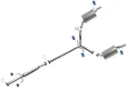 Rear Resonator Dual Exhaust System Mufflers Fits Kia Optima 2006-2010 2.7L New. Price: $619.00.
