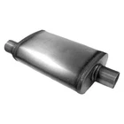 Exhaust Muffler Stainless Steel Oval Gray 3" Center Id, 2.5" New. Price: $46.62.