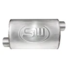 Exhaust Muffler 304 Ss Oval Turbo S-tube Gray 3" Offset Id, New. Price: $331.55.