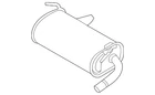 Genuine Mitsubishi Muffler 1571B816 New. Price: $643.71.