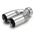 A-karck Dual Outlet Exhaust Tip 2.5" Inlet Polished Double Wall Tailpipe 3" New. Price: $74.93.