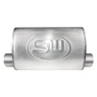 Exhaust Muffler 304 Ss Oval Turbo S-tube Gray 3" Offset Id, New. Price: $305.03.