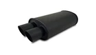 Vibrant Streetpower Flat Black Oval Muffler With Dual 3IN Outlets - 2.5IN Inlet New. Price: $196.99.