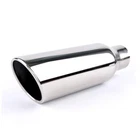 , Exhaust Tip Inlet Outlet Long Stainless Steel 2.5"X4"X12" Silver New. Price: $44.12.