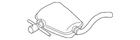 Genuine Volkswagen Exhaust Muffler 1HM-253-409-F New. Price: $316.66.