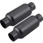 2.5" Inlet Outlet Performance Mufflers Black Resonator Ss Universal New. Price: $72.25.