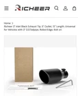 Richeer Adjustable Inch Exhaust INLET:3-3.5, OUTLET:5, LENGTH:12 New. Price: $36.99.