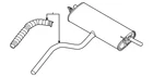 Genuine Ford Muffler LX6Z-5A289-BB New. Price: $335.28.