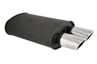 Megan O-va 2.5X3.5" Dual Stainless Oval Tips Black Exhaust Muffler 2.5" Inlet New. Price: $149.99.