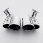 Pair Quad 304 Stainless Dual Out Exhaust Tips For Porsche Carrera C2 911 996 New. Price: $151.97.
