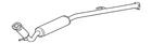 Genuine Toyota Exhaust Intermediate Pipe 17410-F0540 New. Price: $368.52.