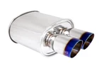 Megan M-vo 3.5" Dual Titanium Blue Burnt Tips Oval Exhaust Muffler 2.5" Inlet New. Price: $164.99.