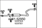 Mts 01.52950 Centre Muffler For Honda Neu. Price: $72.15.