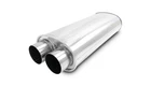 Vibrant 10539 Streetpower Universal 3" Dual In/out Oval Muffler Polished New. Price: $227.99.