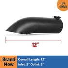 For 3" Inlet Outlet 12" Ol Powder Coated Turn Down Exhaust Tail Tip New. Price: $31.99.