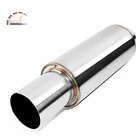 2.25" Inlet Straight-through Exhaust Muffler 3" Diagonal Tip Round 14.7" Length New. Price: $33.00.