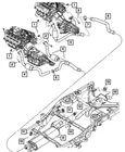 Genuine Mopar Exhaust Muffler And Tailpipe 68027036AA New. Price: $243.78.