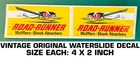 Road-runner Mufflers Shock Vintage Original Waterslide Decal Sticker-racing Used. Price: $9.39.