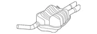 Genuine Volkswagen Exhaust Muffler 5C3-253-209-T New. Price: $939.80.