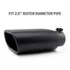 Black 2.5" Inlet 3" Outlet 9" Length Exhaust Tip Rear Pipe Oval Slant New. Price: $27.54.