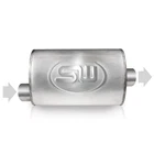 Stainless Works TM5C25O25C Turbo Chambered Muffler 2.5" Offset & Center Out New. Price: $224.42.