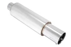Megan 3.5" S-N1 Stainless Chrome Tip Muffler 2.5" Inlet Small Canister New. Price: $104.01.