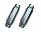 Pair Of 3.0" Inlet / Outlet - 12" Length Exhaust Muffler Resonator Ss New. Price: $69.97.