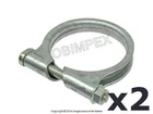 Mercedes W123 124 126 W140 W202 Muffler Clamps & Bolt (2) Hjs/leistritz New. Price: $26.00.