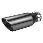 A-karck Black Chrome Exhaust 2.5" Inlet -4" Outlet, 12" Long, New. Price: $64.52.