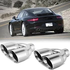 Pair Exhaust Pipe Muffler Double Outlet Stainless Steel Tip For Porsche 911 New. Price: $84.11.