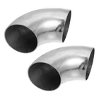 Autohaux 2PCS Od Inch 90 Degree Mandrel Bend Elbow 2.5", Silver Tone New. Price: $21.38.