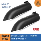 Pair For 3" Inlet Outlet 12" Ol Powder Coated Turn Down Exhaust Tail Tip New. Price: $52.75.