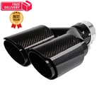 Bielpord Carbon Fiber Exhaust Tips 2.5" Inlet To Dual Inch, Glossy Black New. Price: $93.99.