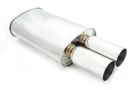Megan M-dt Turbo 3" Dual Stainless Steel Tips Oval Exhaust Muffler Inlet New. Price: $159.99.