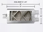 Flowsound 8430502 Performance Muffler Inlet 2.5" Outlet 23" Length New. Price: $129.99.