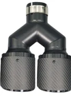 Vechkom 2.25" Dual Exhaust Tips Inlet 3.5" Outlet 9.5" Length Carbon Fiber New. Price: $80.99.