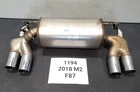 16-18 Oem Bmw F87 M2 Coupe 3.0L N55 Rear Exhaust Muffler W/ Tips 44K Miles Used. Price: $691.00.
