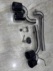 Bmw 340I Quad Black Exhaust Tip Set Polished Stainless Muffler Delete Pipes New. Price: $200.00.