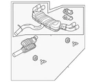Genuine Audi Exhaust Muffler 5WA-253-409-D New. Price: $865.04.