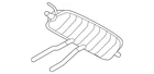 Genuine Audi Muffler 7L8-253-609-P New. Price: $192.39.